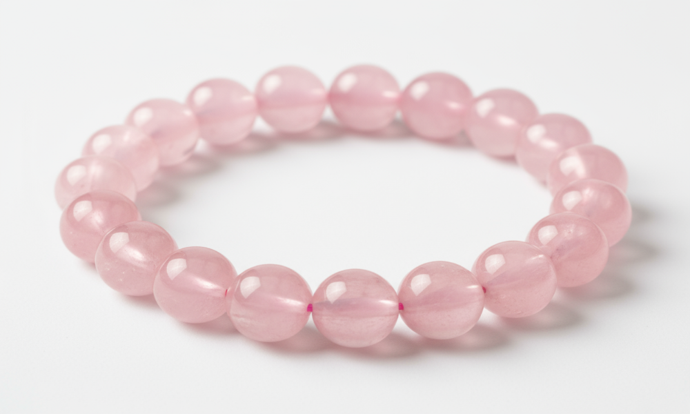 Rose Quartz Crystal Bracelet (Heart Chakra • Self Love • Healing)