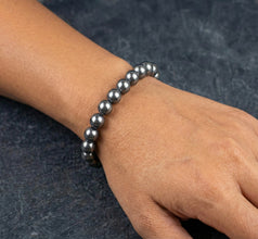 Hematite Crystal Bracelet (Grounding, Focus, Emotional Stability)