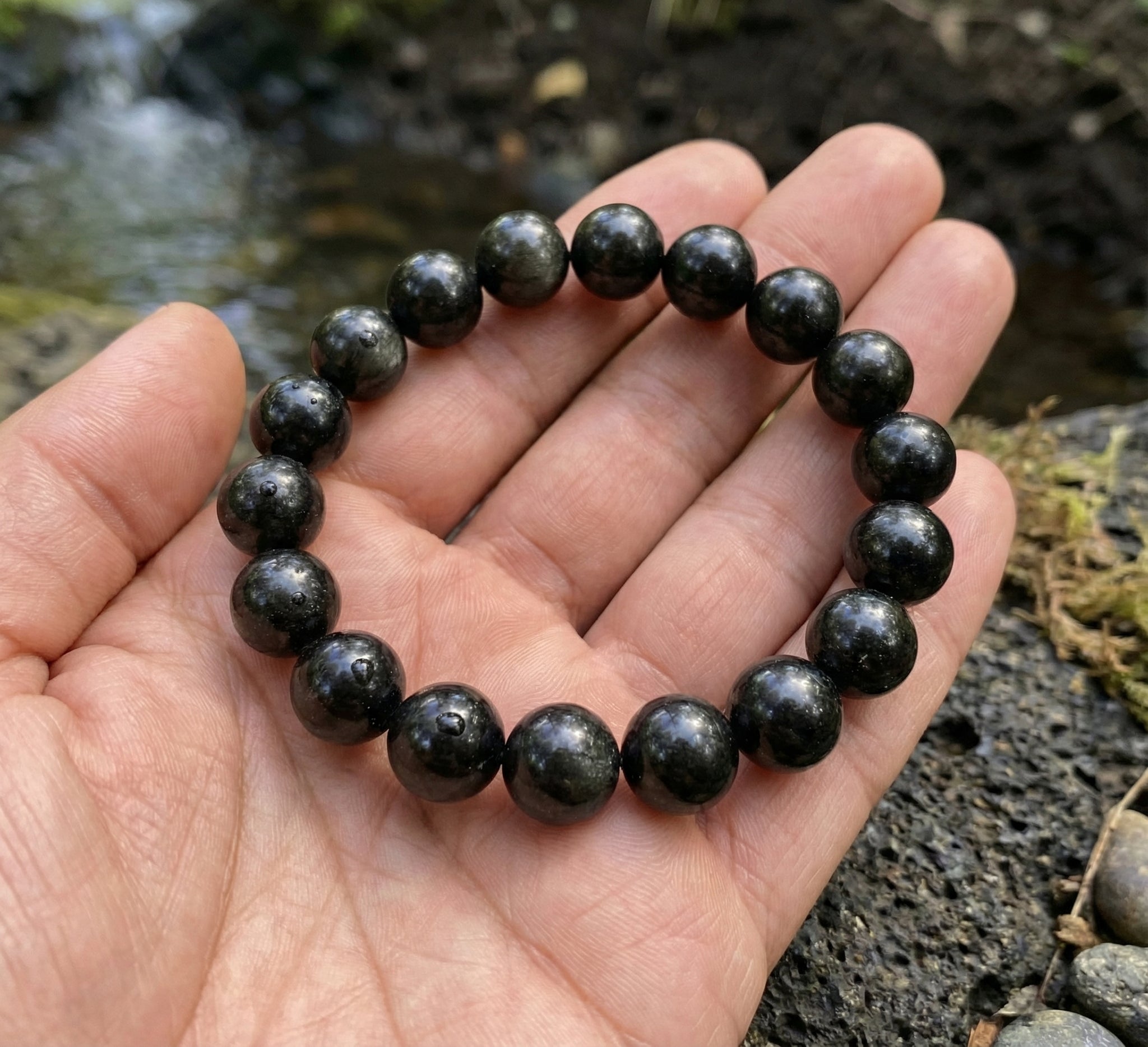 Black Obsidian Crystal Bracelet (Protection, Grounding, Emotional Release)