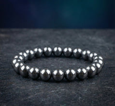Hematite Crystal Bracelet (Grounding, Focus, Emotional Stability)