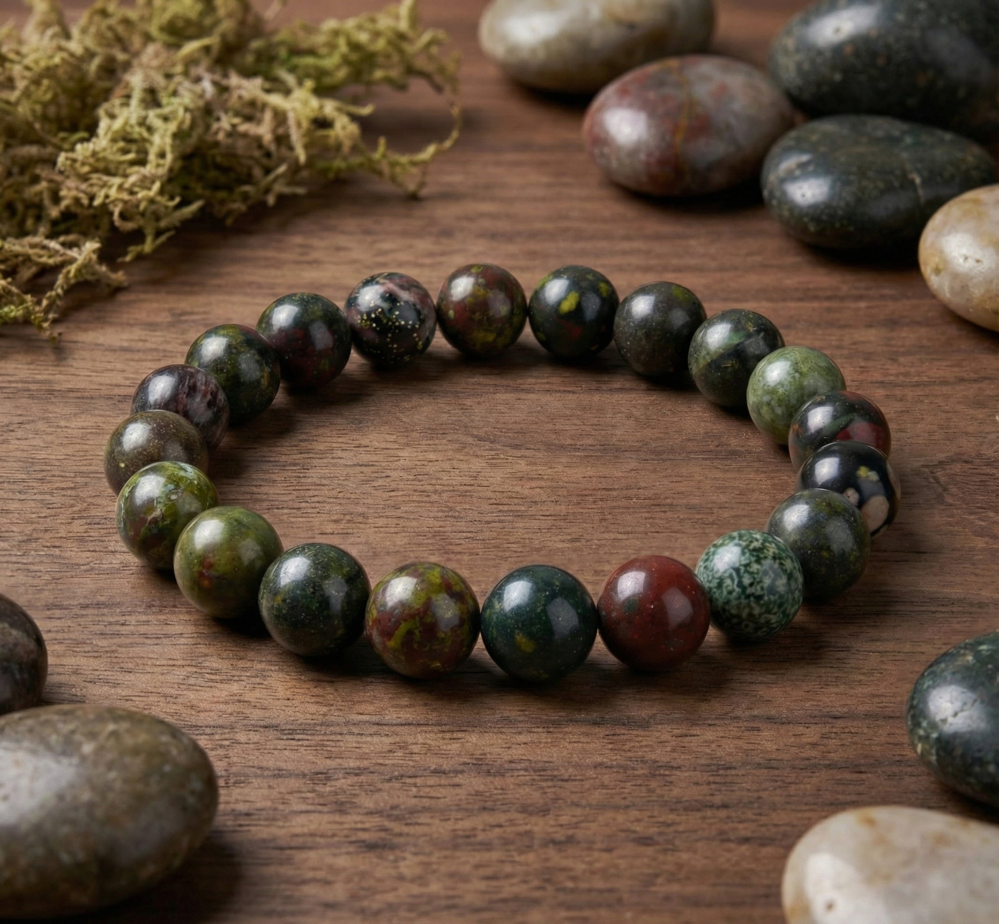 Bloodstone Crystal Bracelet (Strength, Vitality, Courage)