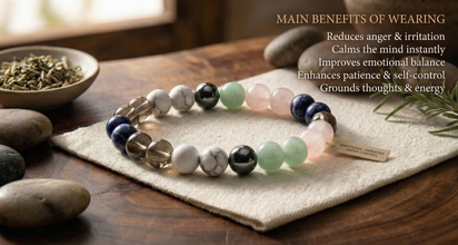 Anger Control & Emotional Balance Crystal Bracelet