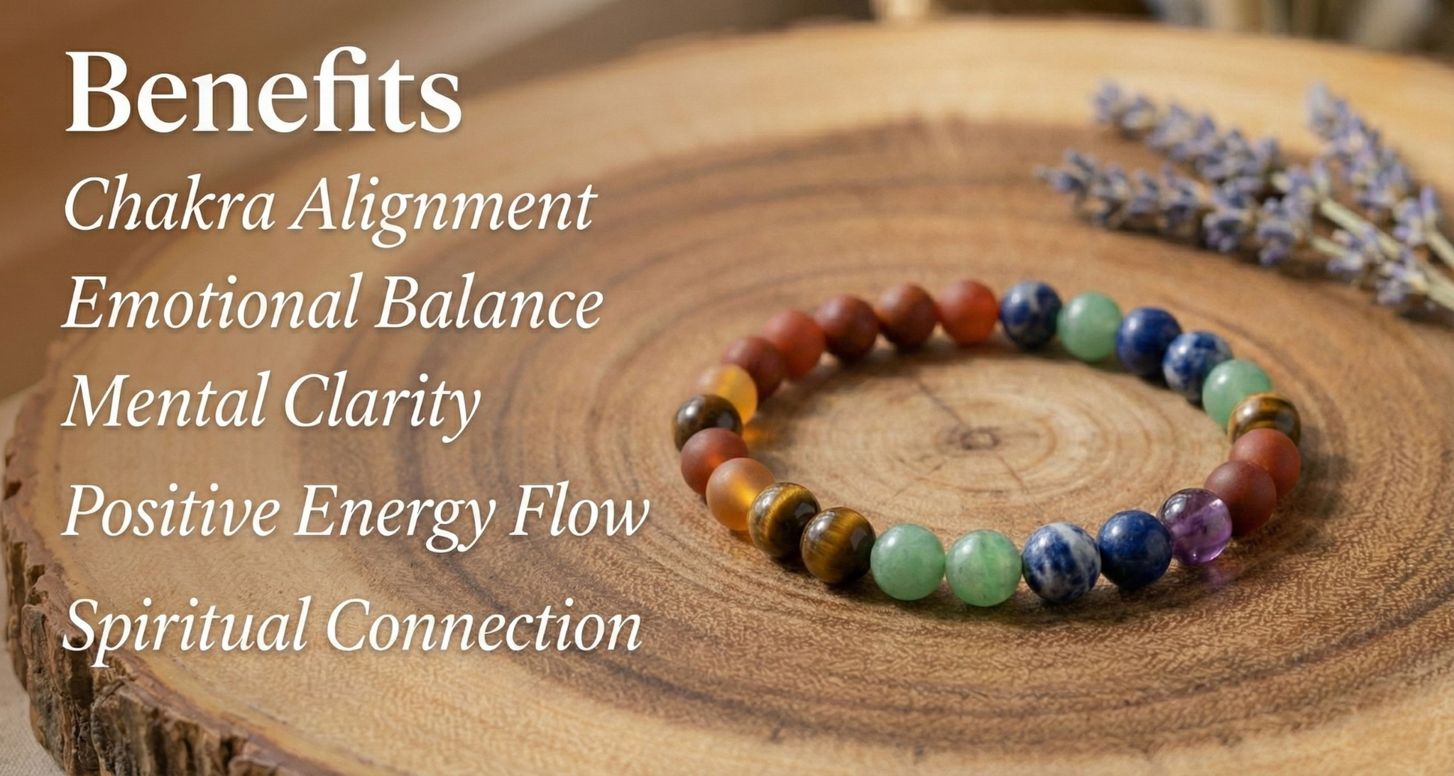 7 Chakra Healing & Energy Balance Crystal Bracelet