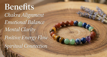 7 Chakra Healing & Energy Balance Crystal Bracelet