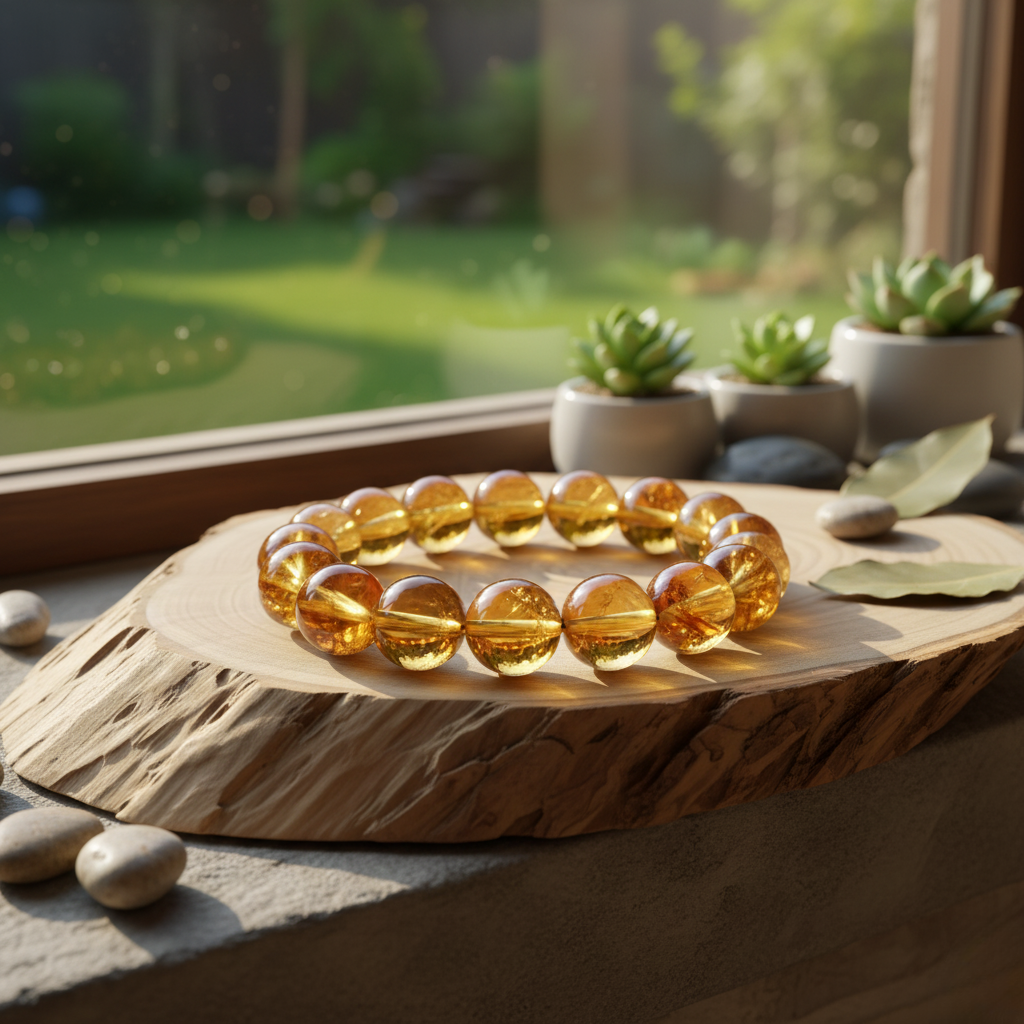 Citrine Crystal Bracelet – Natural AA/AAA Grade (Abundance, Positivity, Manifestation)