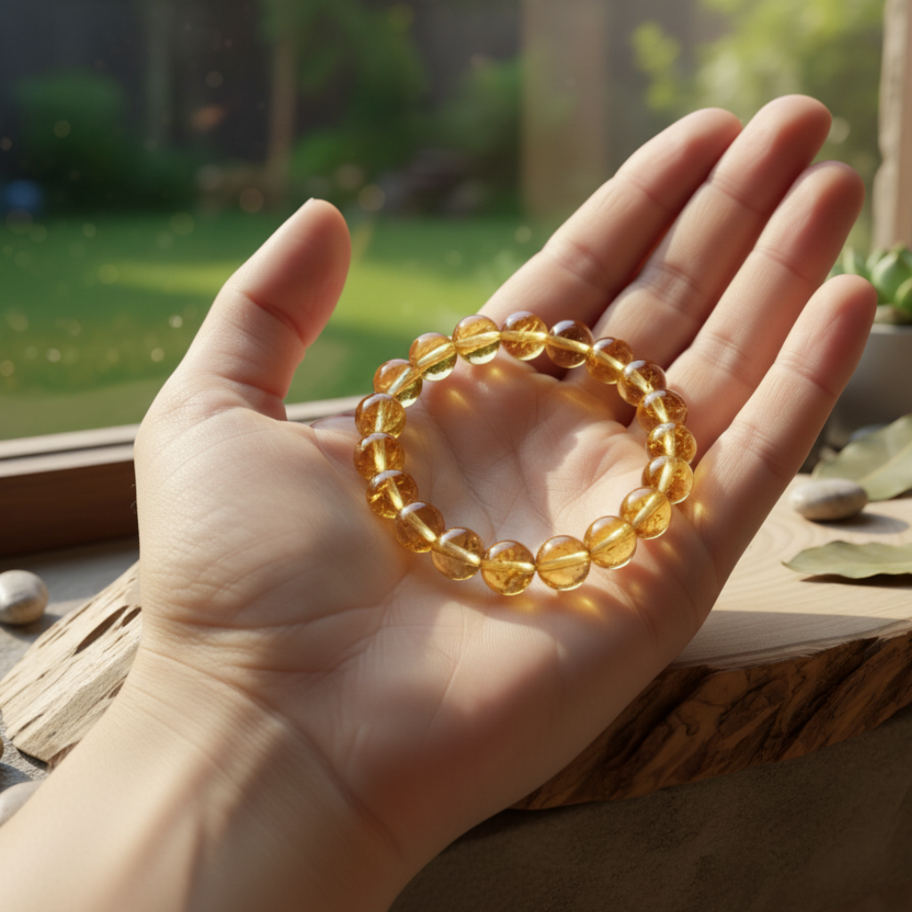 Citrine Crystal Bracelet – Natural AA/AAA Grade (Abundance, Positivity, Manifestation)