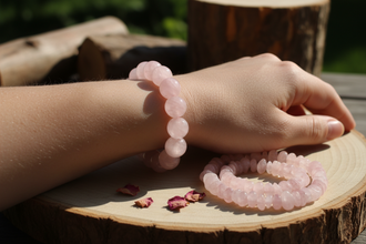 rose quartz braceelet